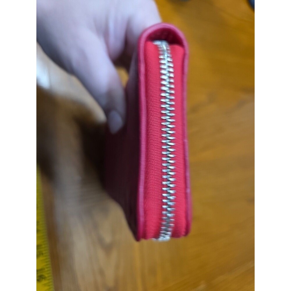 Coach Madison Gathered Leather Zip Around Wallet Raspberry - Picture 5 of 12